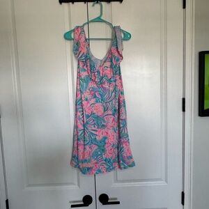 Lilly Pulitzer Pink and Blue V-Neck Sundress